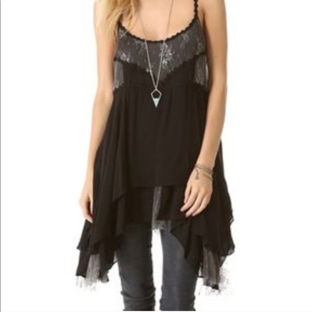 Free People Pieced Lace Tunic